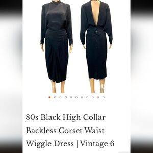Black vintage dress 80s